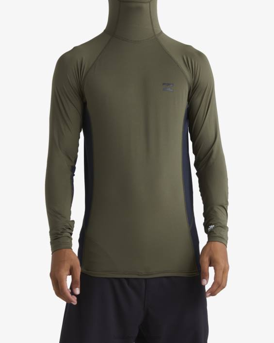 strike mission kapuutsiga upf 50 pikkade varrukatega rashguard mehed sõjaväelased D28T431 Billabong