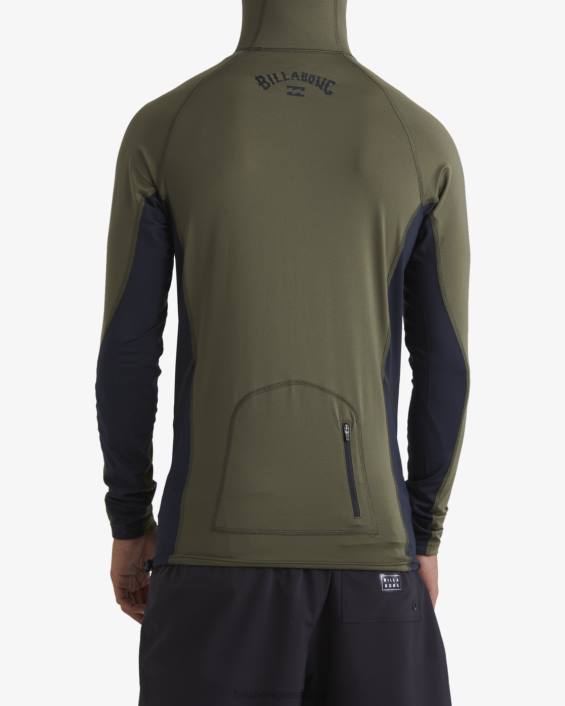 strike mission kapuutsiga upf 50 pikkade varrukatega rashguard mehed sõjaväelased D28T431 Billabong