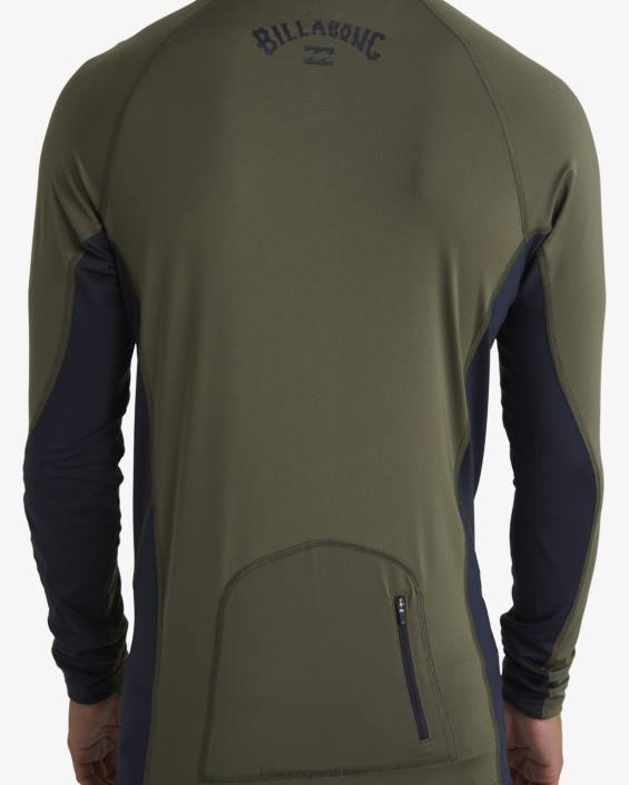 strike mission kapuutsiga upf 50 pikkade varrukatega rashguard mehed sõjaväelased D28T431 Billabong