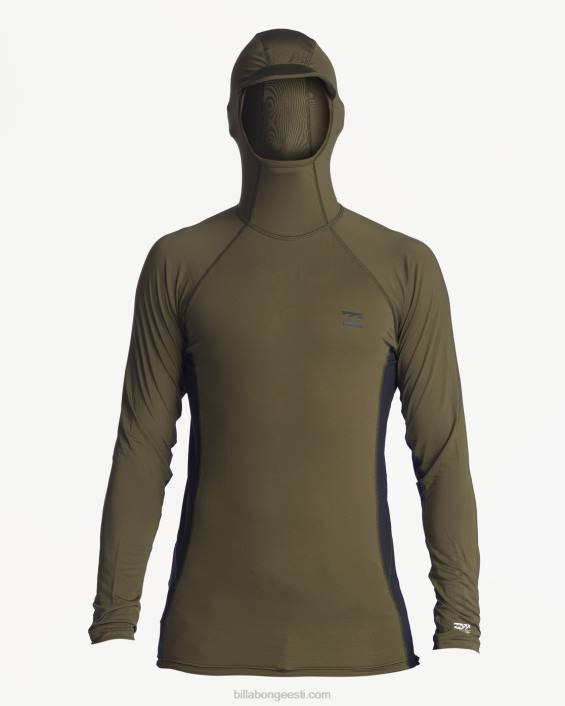 strike mission kapuutsiga upf 50 pikkade varrukatega rashguard mehed sõjaväelased D28T431 Billabong