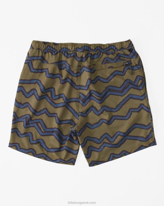 a/div surftrek elastsed vöökohaga lühikesed püksid 17'' mehed oliiv D28T474 Billabong