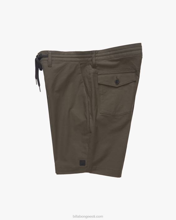 a/div surftrek pluss orgaanilised elastsed vöökohaga lühikesed püksid 19'' mehed tume oliiv D28T239 Billabong