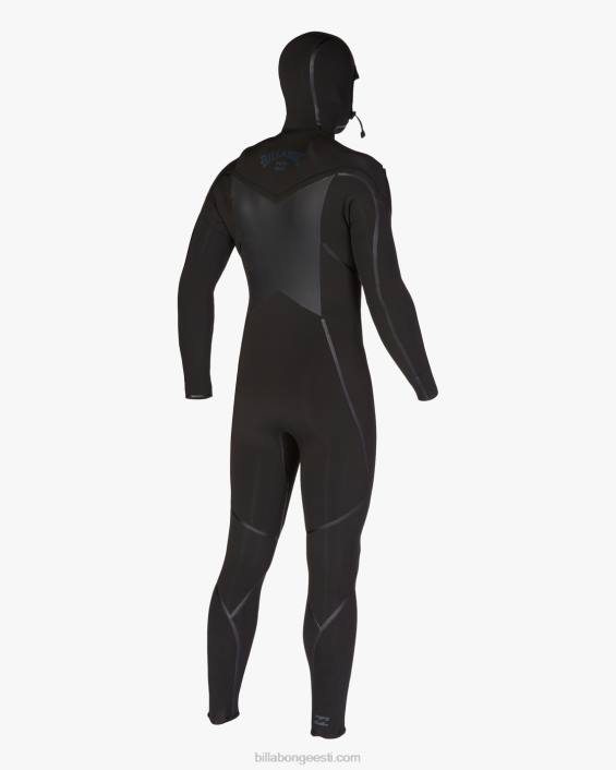 5/4 absoluutne pluss rinnakorvi lukuga kapuutsiga täielik veeülikond mehed must D28T874 Billabong