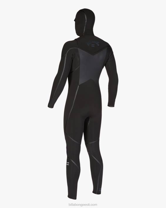 5/4 absoluutne pluss rinnakorvi lukuga kapuutsiga täielik veeülikond mehed must D28T874 Billabong