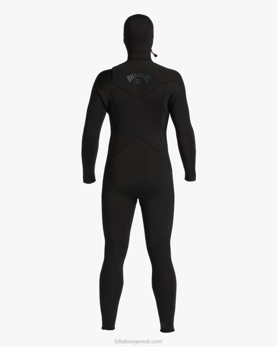 5/4 absoluutse rinnakorvi lukuga kapuutsiga hüdroülikond mehed must D28T880 Billabong