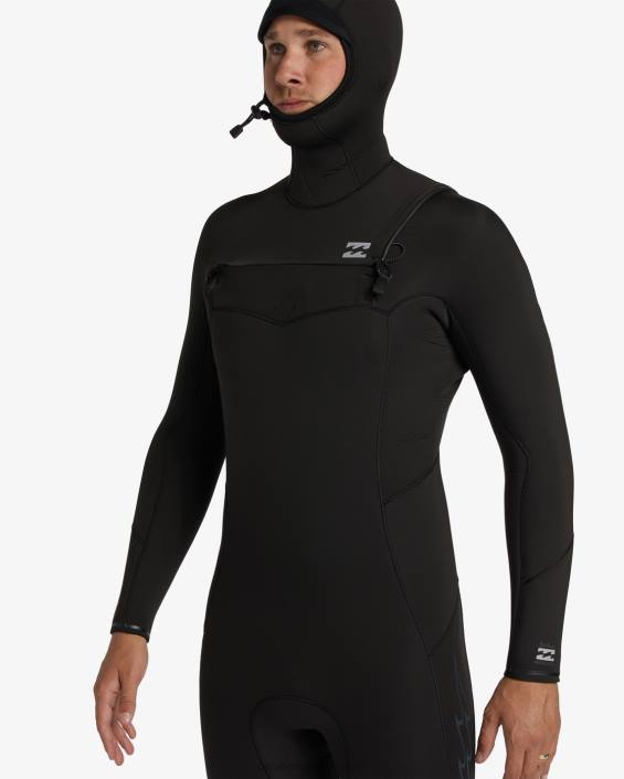 5/4 absoluutse rinnakorvi lukuga kapuutsiga hüdroülikond mehed must D28T880 Billabong