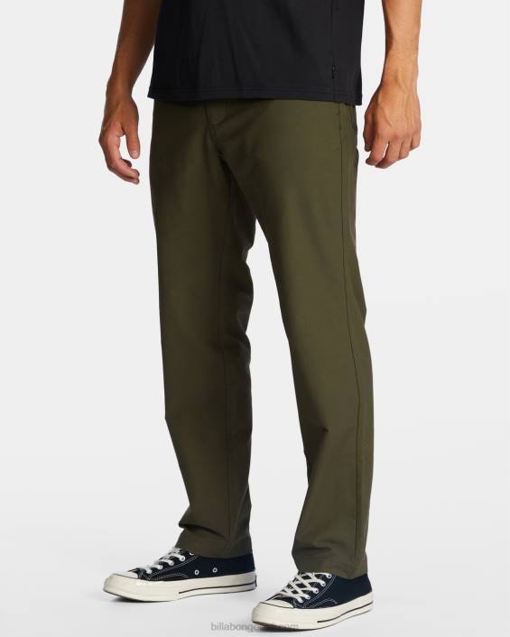 a/div surftrek pluss orgaanilised elastsed vööpüksid mehed tume oliiv D28T240 Billabong