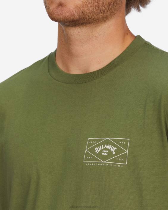 a/div riistvara orgaaniline lühikeste varrukatega T-särk mehed pestud oliiv D28T260 Billabong
