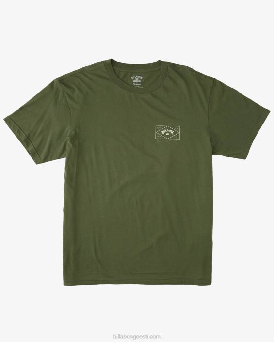 a/div riistvara orgaaniline lühikeste varrukatega T-särk mehed pestud oliiv D28T260 Billabong