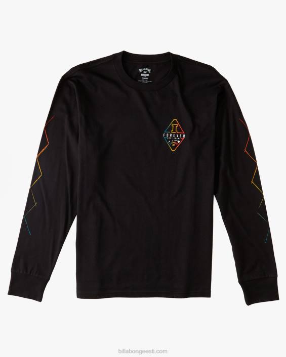 andy Irons teemant pikkade varrukatega T-särk mehed must D28T652 Billabong