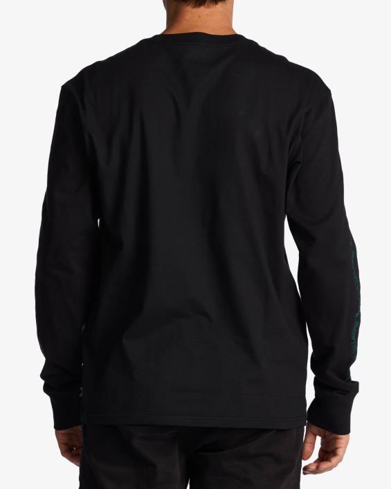 tagasi visata pikkade varrukatega t-särk mehed must D28T621 Billabong