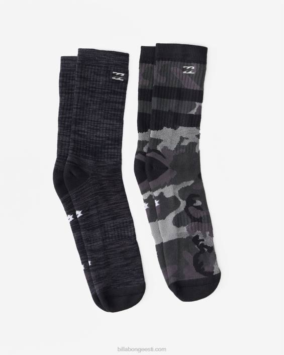 2-pakendis camo crew sokid mehed must D28T743 Billabong
