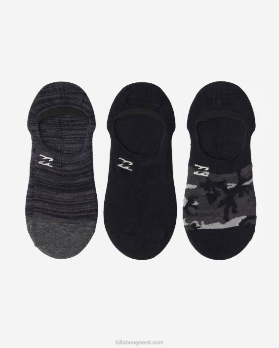 3-pakendis camo no-show sokid mehed must D28T729 Billabong