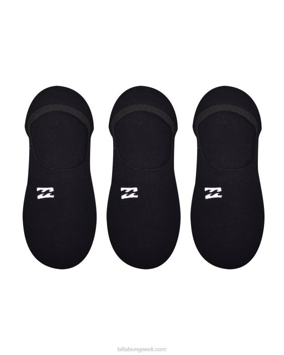 3-pakendis südamikuga no-show sokid mehed must D28T2821 Billabong