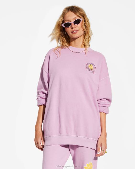 billabong x smiley ridin õnnelik dressipluus naised leedi lavendel D28T2182