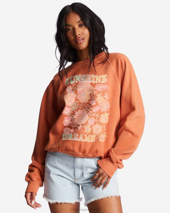 siin on graafiline kaelusega dressipluus naised telliskivi D28T2188 Billabong