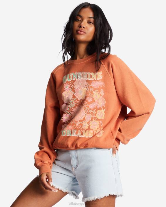 siin on graafiline kaelusega dressipluus naised telliskivi D28T2188 Billabong