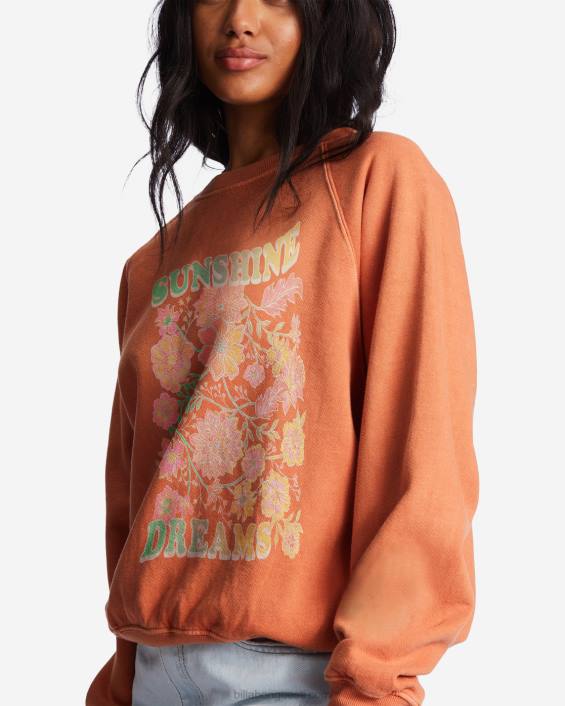 siin on graafiline kaelusega dressipluus naised telliskivi D28T2188 Billabong