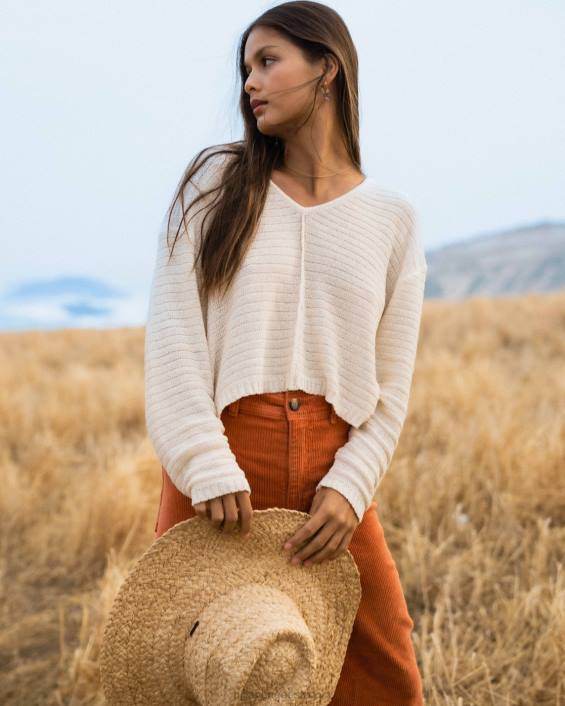 iga päev pullover kampsun naised valge kork D28T2014 Billabong