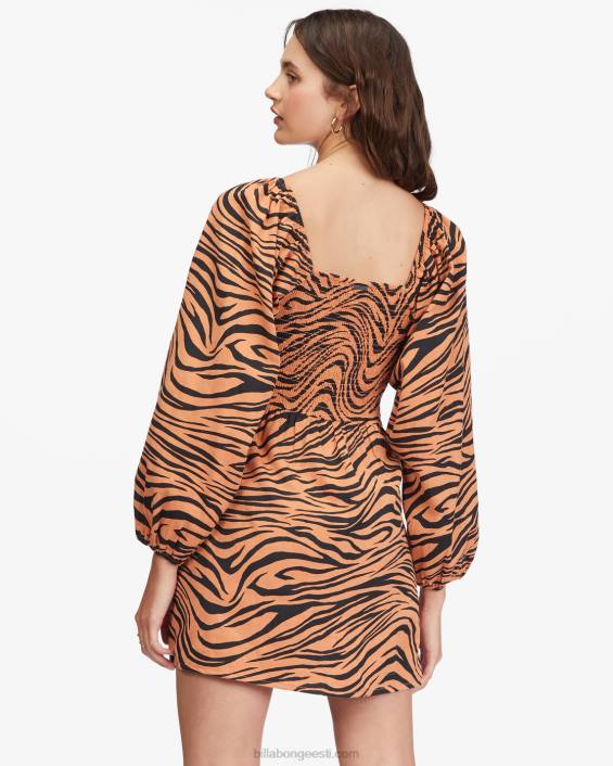 Flirtiv pikkade varrukatega minikleit naised kõrbesavi D28T2240 Billabong