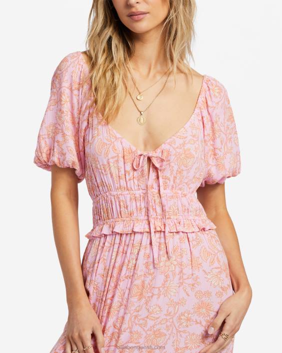 armas maxi kleit naised roosad rajad D28T1813 Billabong