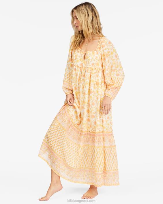 lõputu päikeseloojanguga pikkade varrukatega maksikleit naised soola kristall D28T2270 Billabong