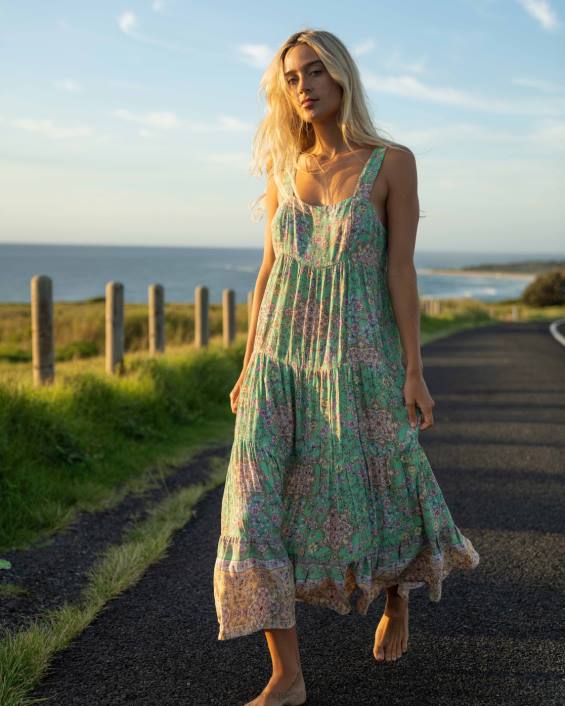 la mer midi kleit naised roheline D28T1793 Billabong