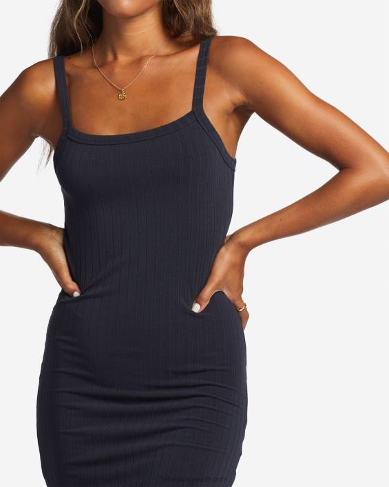 suvine babe ribi kootud kleit naised must kivike D28T1905 Billabong