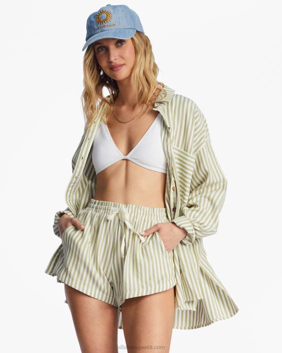 road trippin elastsed vöökohaga lühikesed püksid naised avokaado D28T2111 Billabong