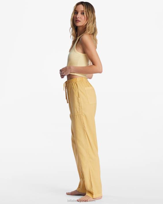 rannaline innukas kootud püksid naised kulla rannik D28T2196 Billabong