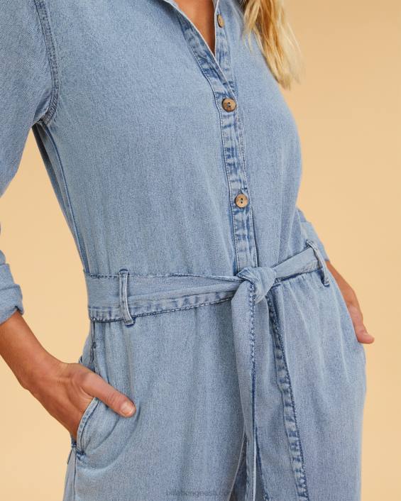 soolakas blond pühapäevavormi pikkade varrukatega kombinesoon naised soolane sinine D28T2319 Billabong