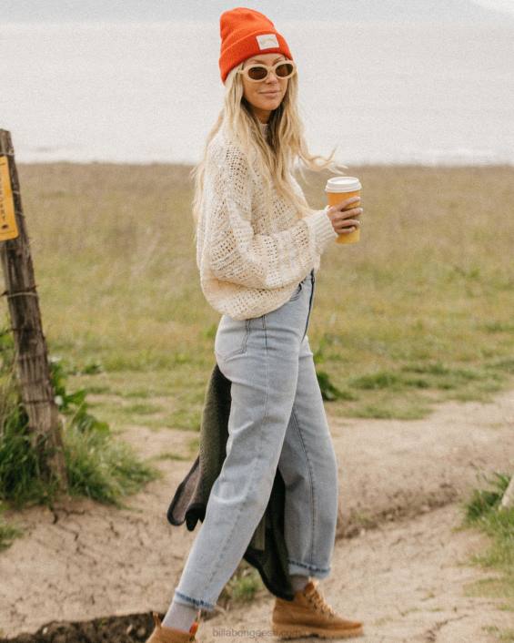 turgutage kõrge vöökohaga teksaseid naised indigo loputus D28T2237 Billabong