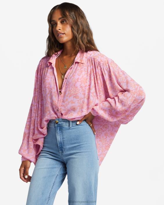 päevast päeva pikkade varrukatega särk naised roosad rajad D28T1753 Billabong