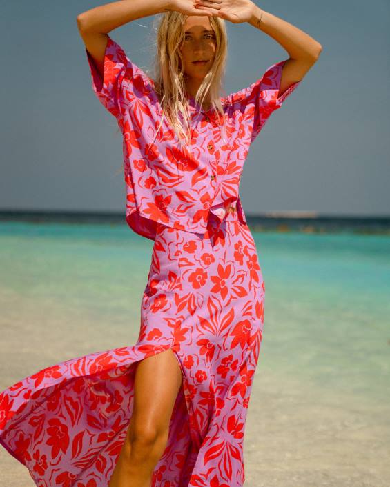 virsikuvärvi keen maxi seelik naised särav orhidee D28T1950 Billabong