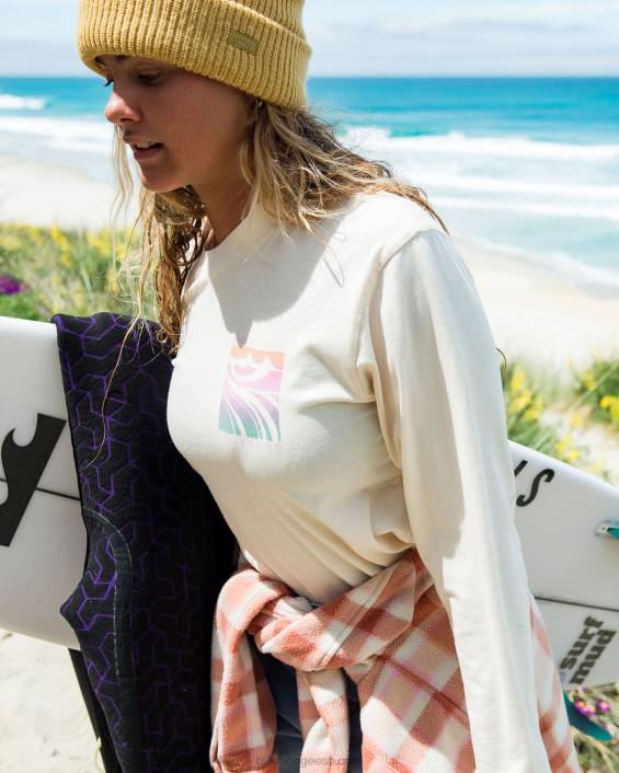 a/div pikkade varrukatega T-särk naised valge kork D28T1945 Billabong