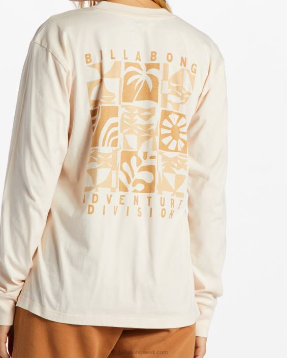 a/div pikkade varrukatega T-särk naised valge kork D28T2085 Billabong