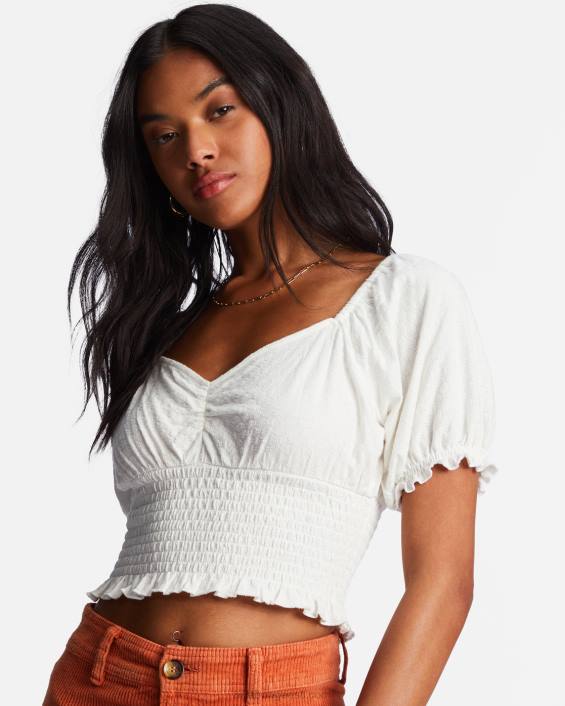 armastuslaulu puhvis varrukatopp naised soola kristall D28T1941 Billabong