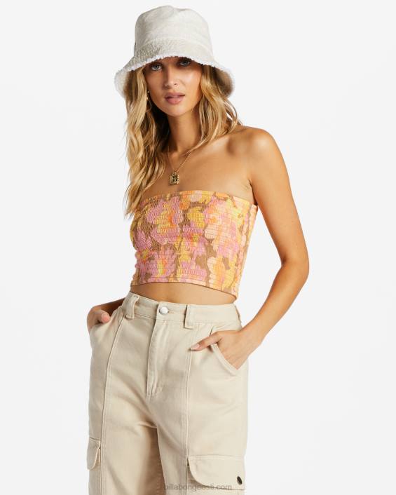 hoidke seda lihtsalt smocked crop top naised mitu D28T2049 Billabong