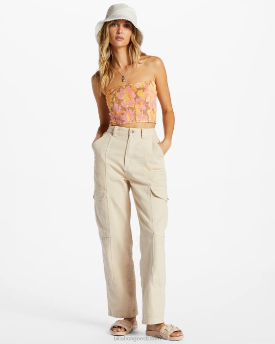 hoidke seda lihtsalt smocked crop top naised mitu D28T2049 Billabong