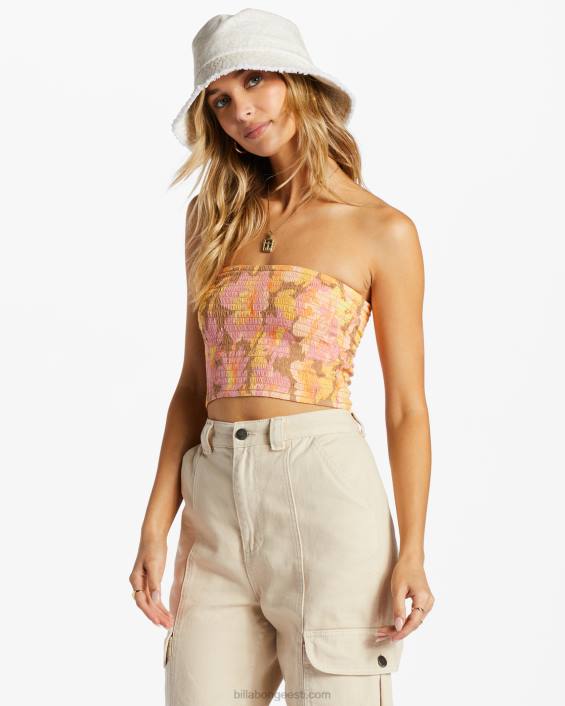 hoidke seda lihtsalt smocked crop top naised mitu D28T2049 Billabong