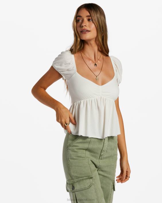 minu bella puff varrukatega top naised soola kristall D28T2033 Billabong