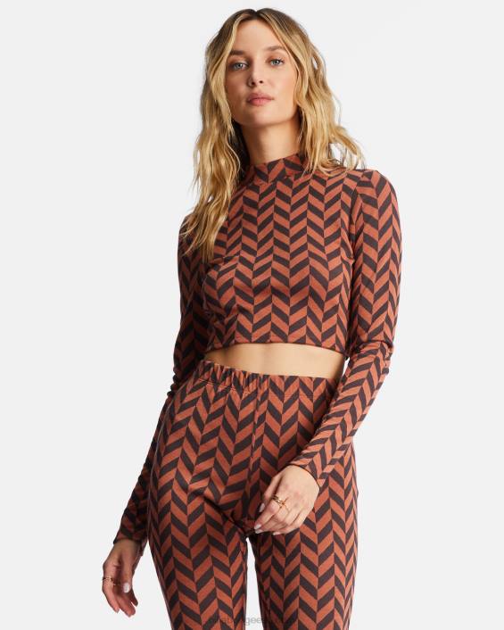 uued kõrgused pikkade varrukatega trikotaažkaelus naised telliskivi D28T2163 Billabong