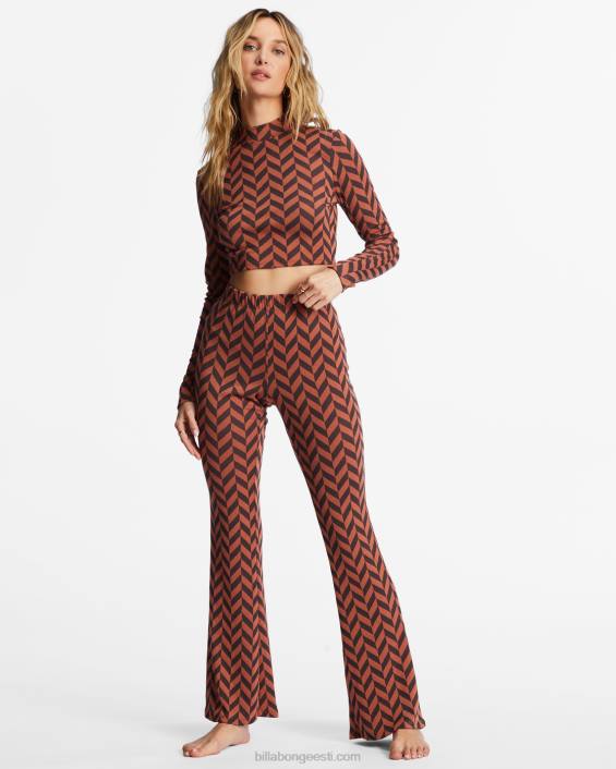 uued kõrgused pikkade varrukatega trikotaažkaelus naised telliskivi D28T2163 Billabong