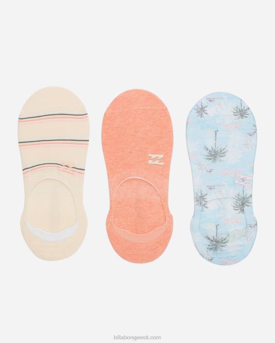 3-paki safariõhtud no show sokid naised helesinine D28T2410 Billabong