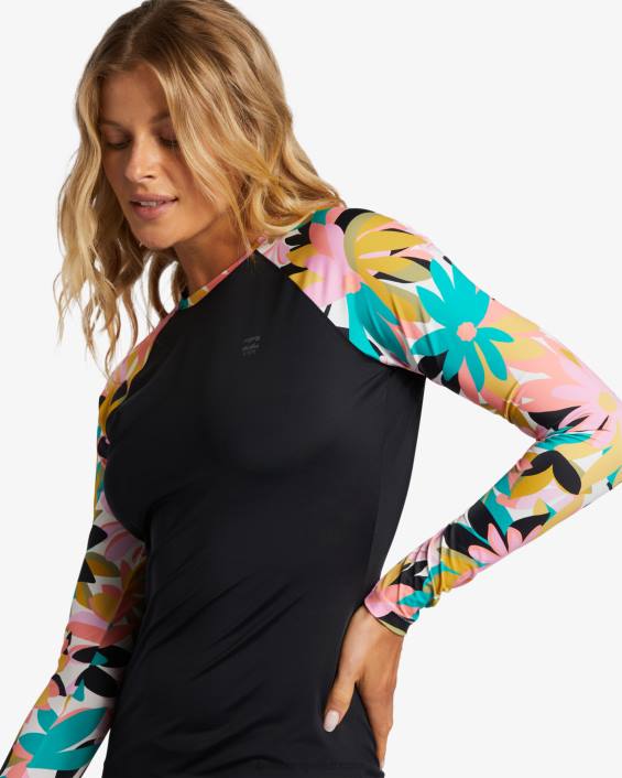a/div upf 50 pikkade varrukatega lööbekaitse naised must multi D28T2548 Billabong