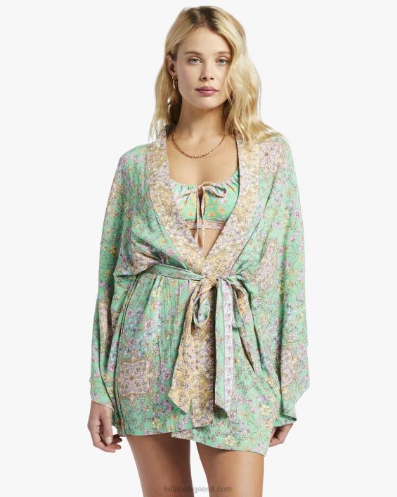 loveland 2 kimono rand varjata naised roheline D28T1346 Billabong