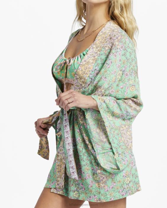 loveland 2 kimono rand varjata naised roheline D28T1346 Billabong