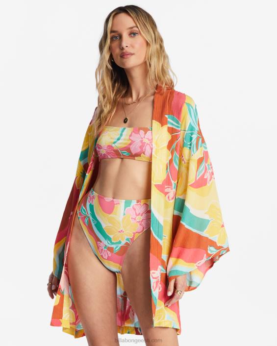 loveland 2 kimono rand varjata naised telliskivi D28T1695 Billabong