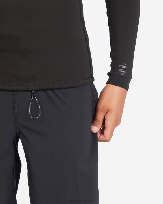 1/1 mm absoluutne märja ülikonna jope poisid must D28T986 Billabong