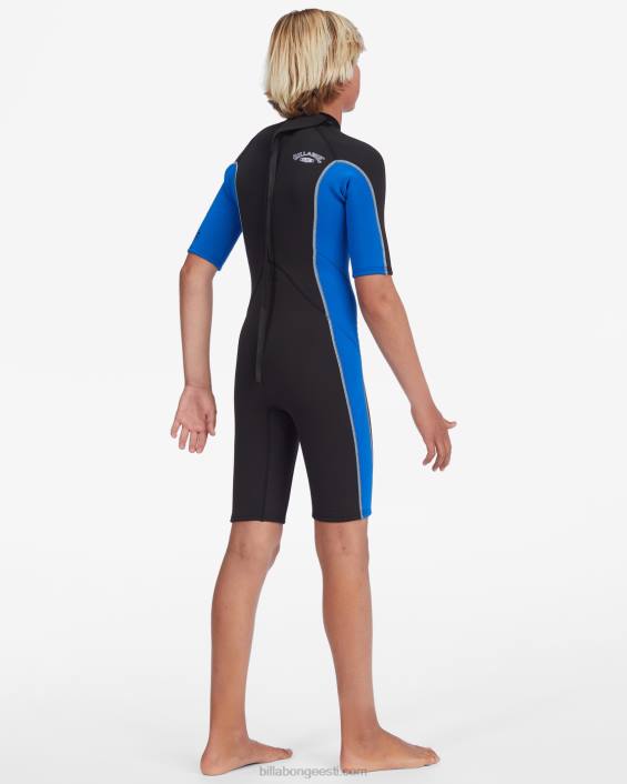 2/2 mm absoluutselt lühikeste varrukatega seljaga tõmblukuga vedrukostüüm poisid sadam D28T892 Billabong